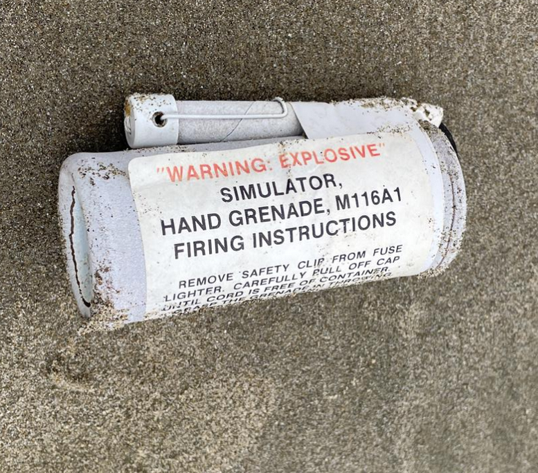 Simulator Hand Grenades Devices washed ashore at Newport News tillamookheadlightherald