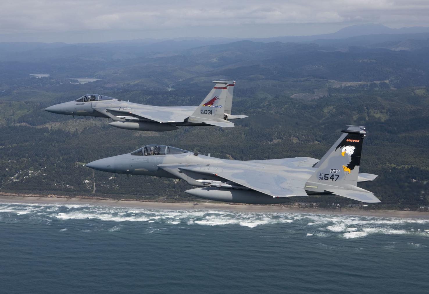 Oregon Air National Guard Conducts Air Force Salute Flyovers In Oregon 