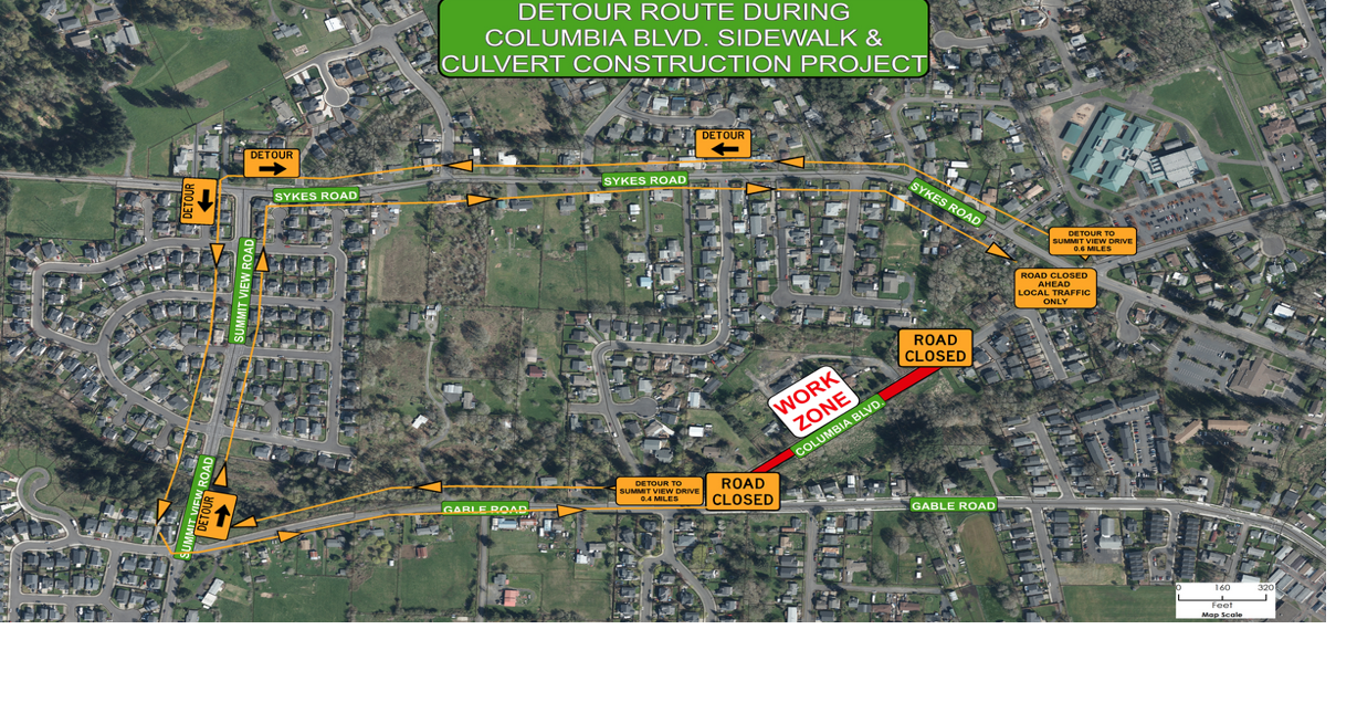 Travel Improvement Project: Columbia Boulevard between Gable Road ...