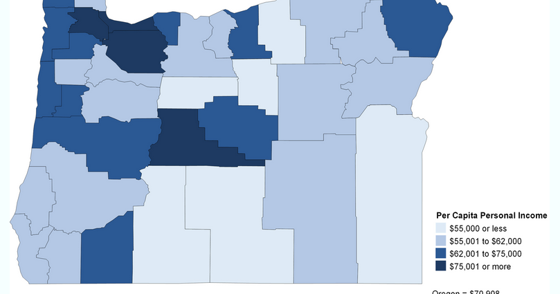 Business: Per Capita Personal Income in Oregon’s Counties