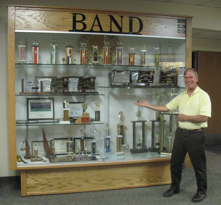 Tillamook High School dedicates new band trophy case to John