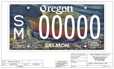 Salmon license plate