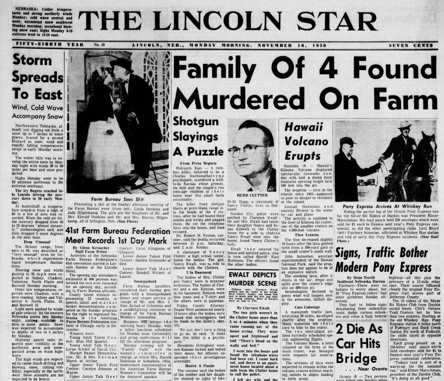 Photos from history Kansas family murdered in cold blood Archives