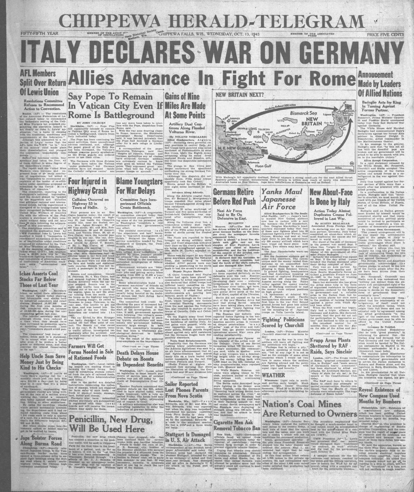 Headlines Italy Declares War on Germany Archives