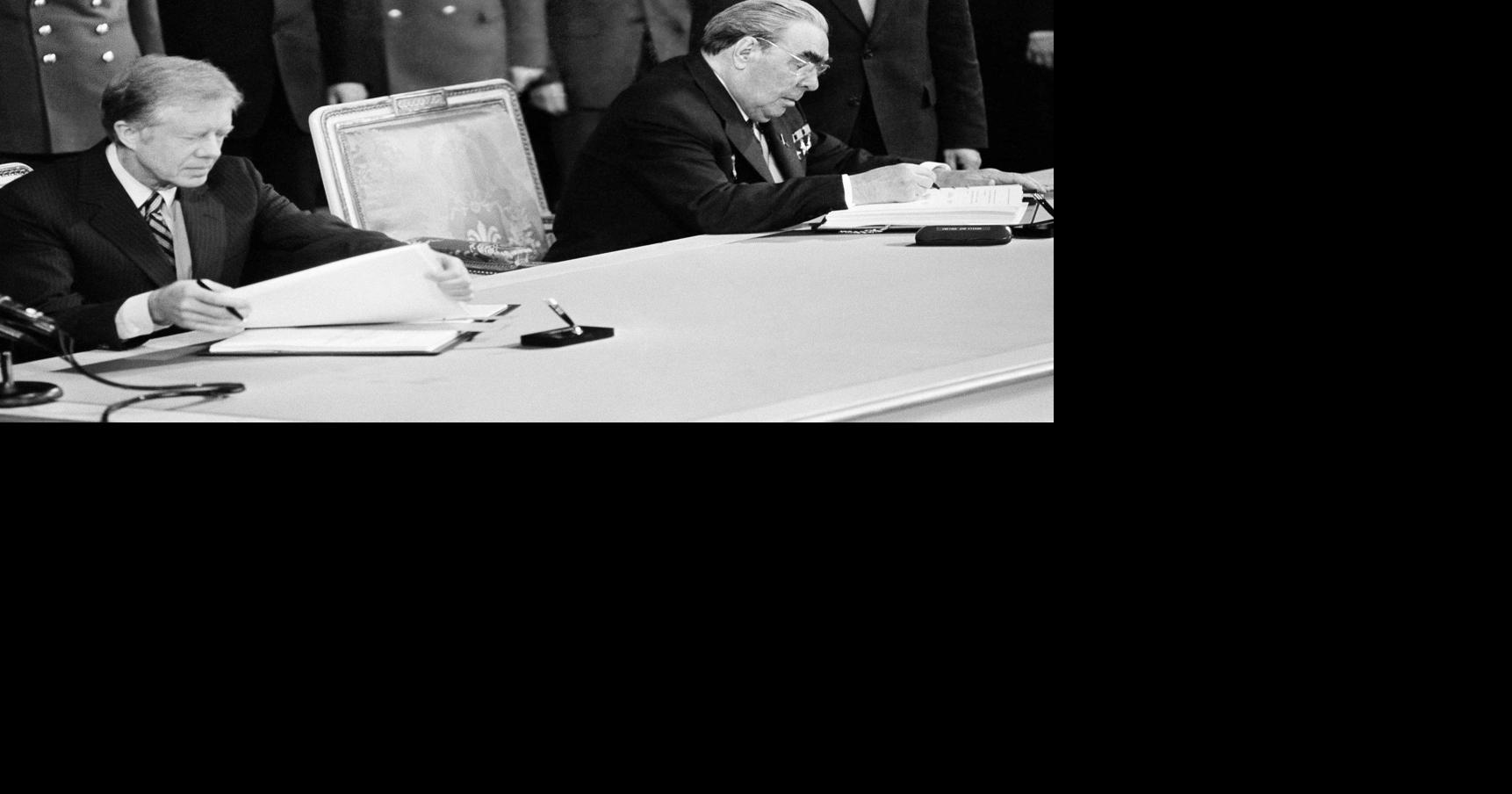 Photos: U.S. and Soviets sign controversial SALT-II nuclear treaty ...