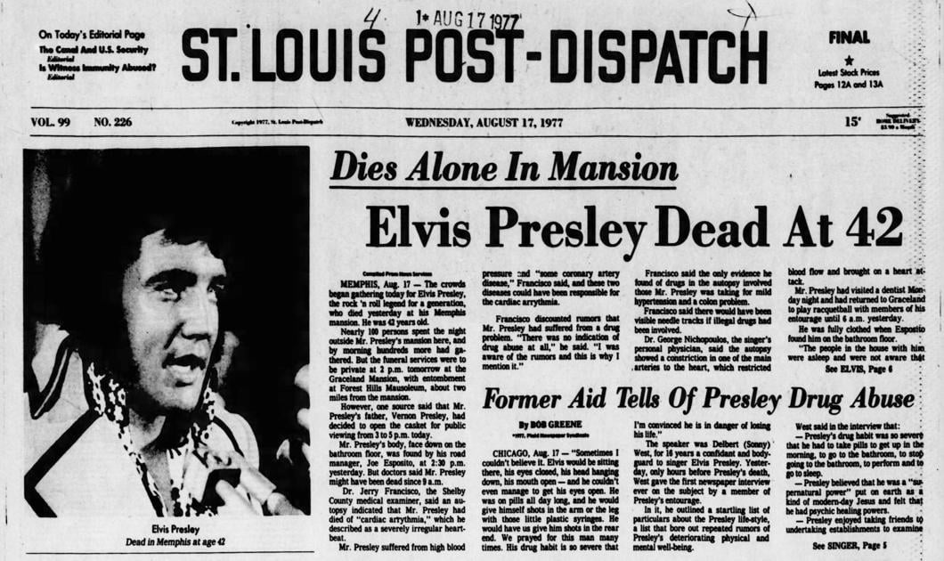 Headlines: Elvis Presley's Death | Archives | timegoggles.com