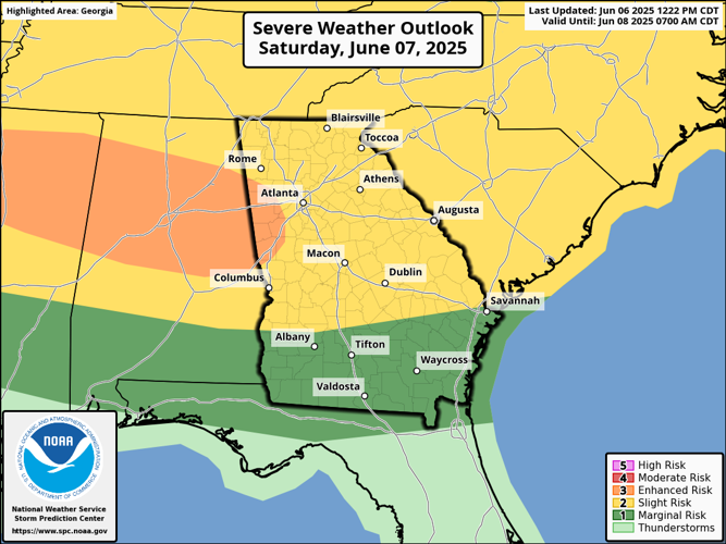 Severe storms possible across Georgia this weekend | | times-herald.com