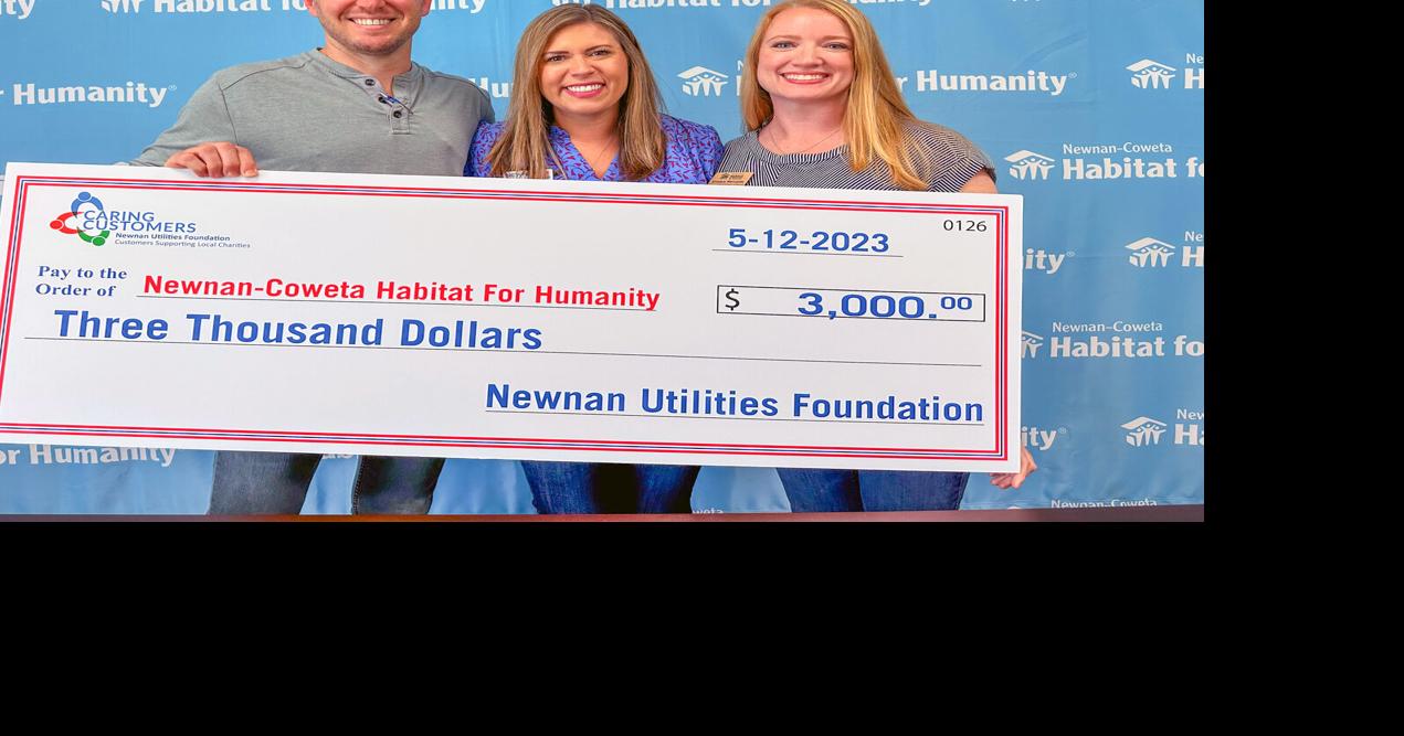 Newnan Utilities awards grants to Habitat, ELEVATE Coweta Arts