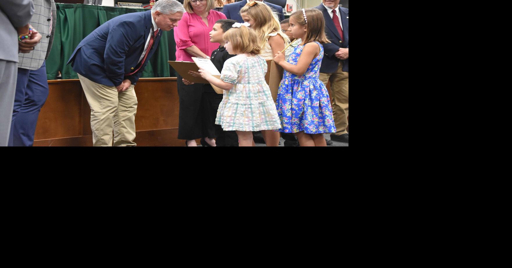 Canongate second graders interview school board members