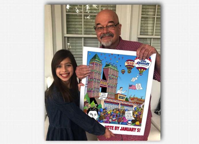 Local artist commissioned by Jon Ossoff campaign for poster calendar