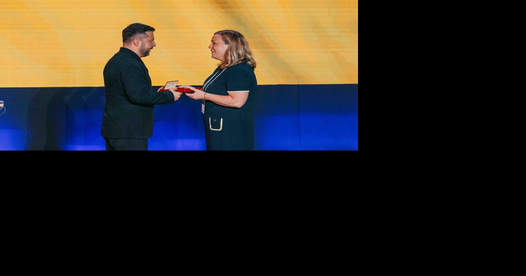 Senoia woman receives national honor from Ukrainian president