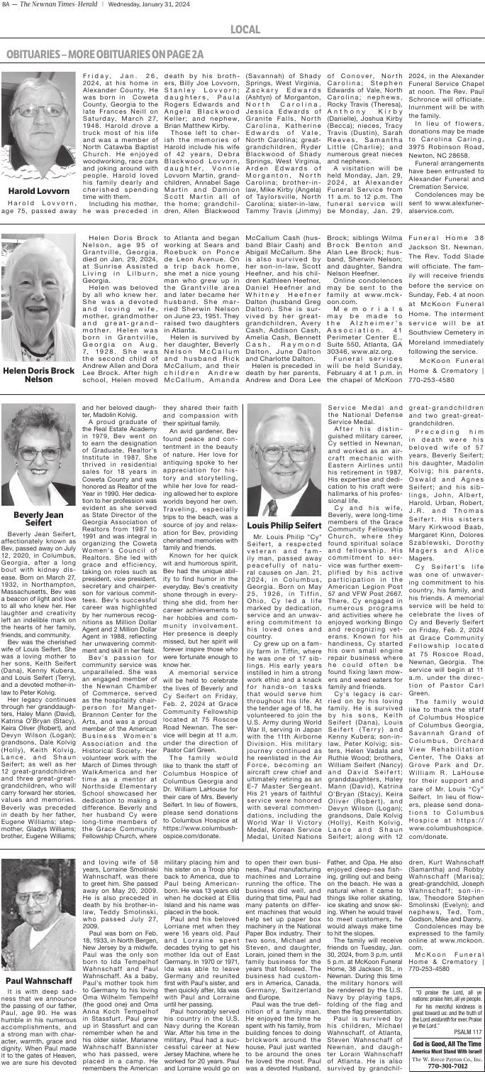 Page A08 The Newnan TimesHerald