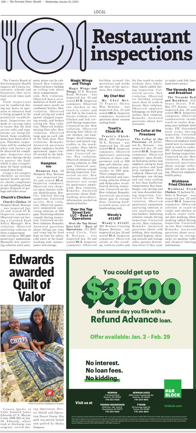 Page B10 The Newnan TimesHerald