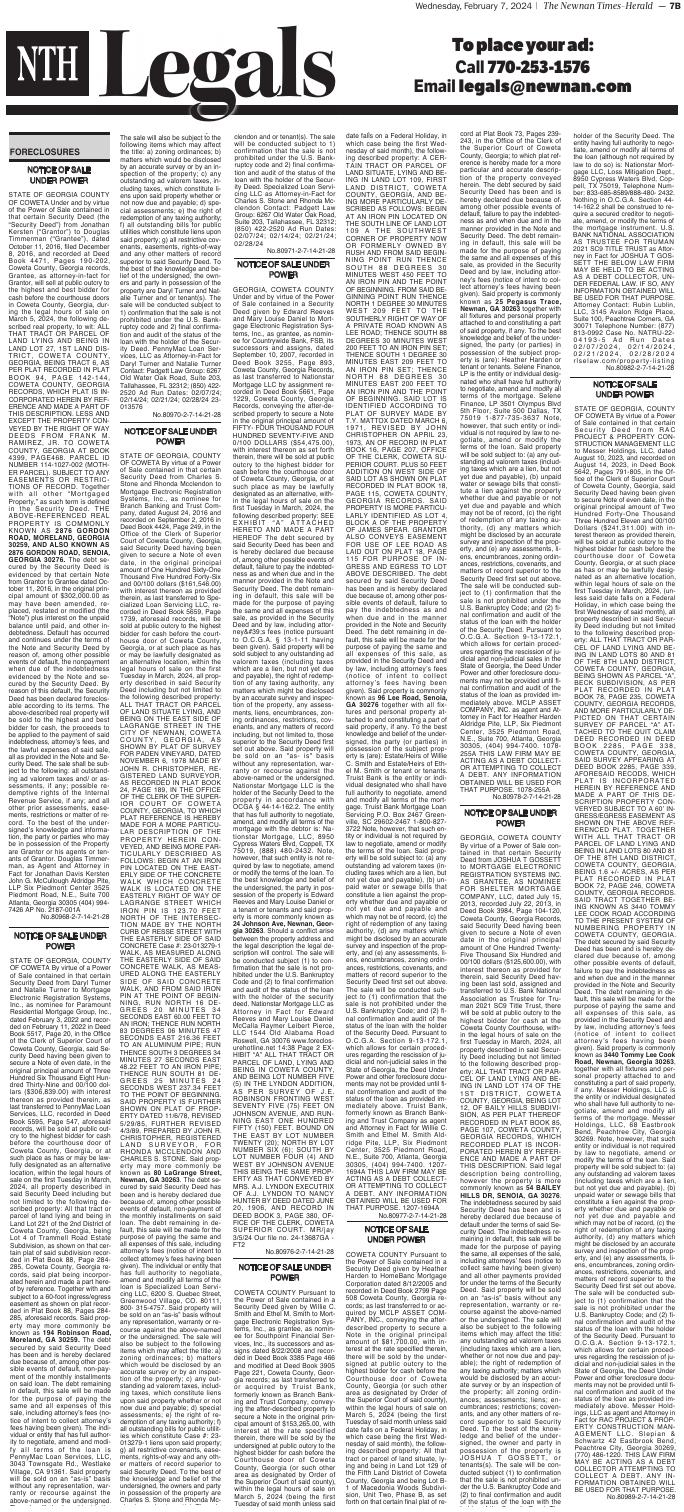 Page B07 The Newnan TimesHerald