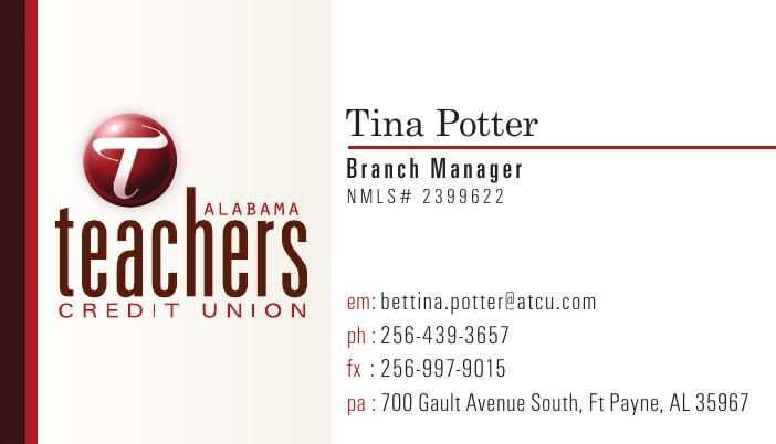 Credit Union: ATCU Tina Potter, Branch Manager