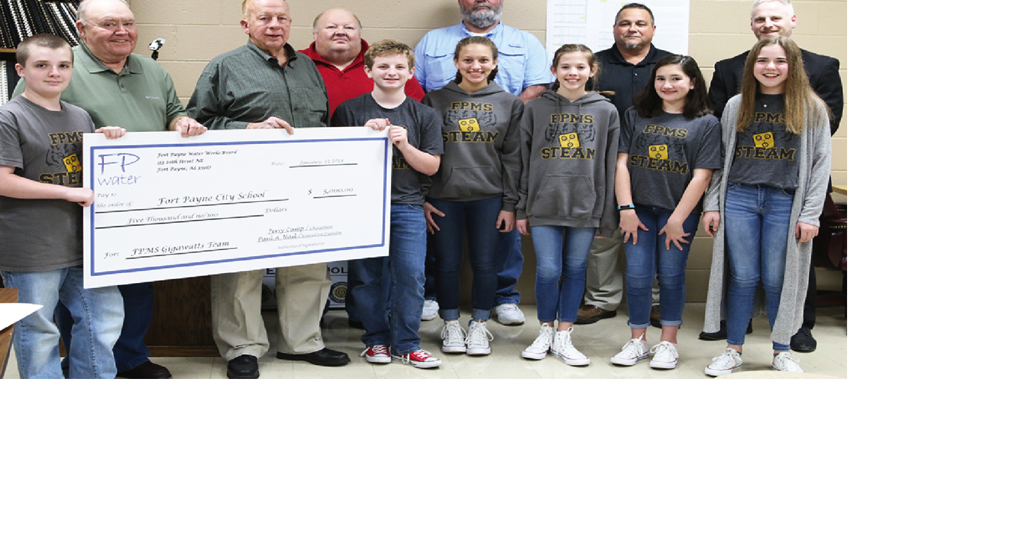 Fort Payne Water Board gifts 5K to Gigawatts News