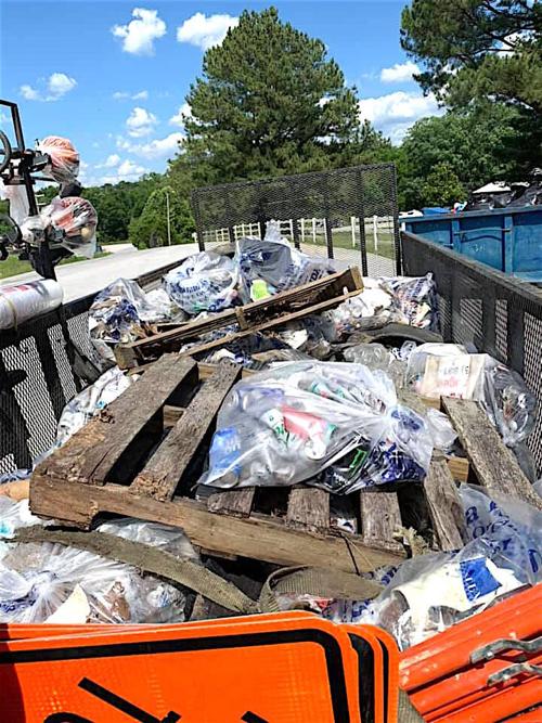 Inmate work crew cleans up nearly 5,000 lbs of garbage from roadsides