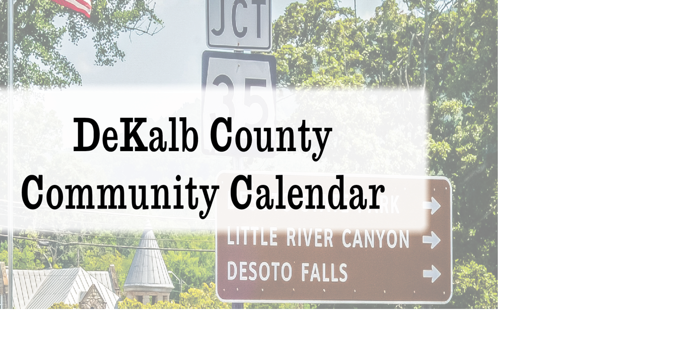 DeKalb County Community Calendar: June 5 - August 8 | | times-journal.com