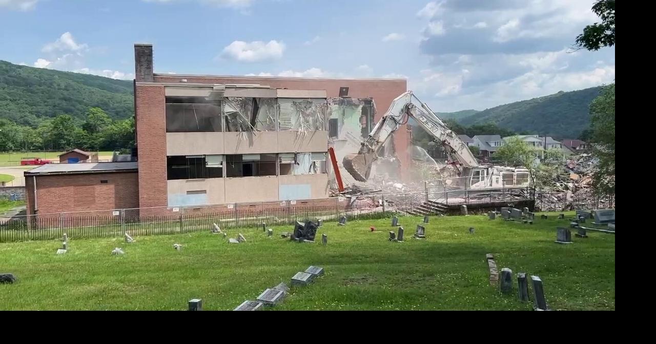 VIDEO Demolition continues at old Allegany High School