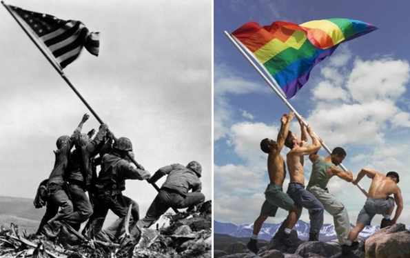 Iwo Jima Marines, gay pride and a photo adaptation that spawns fury | News  