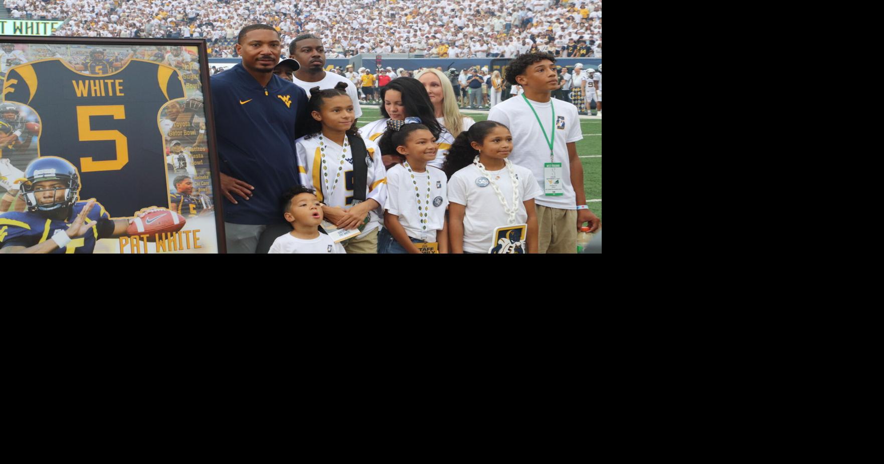 West Virginia retires record-setting quarterback Pat White's No. 5 jersey number