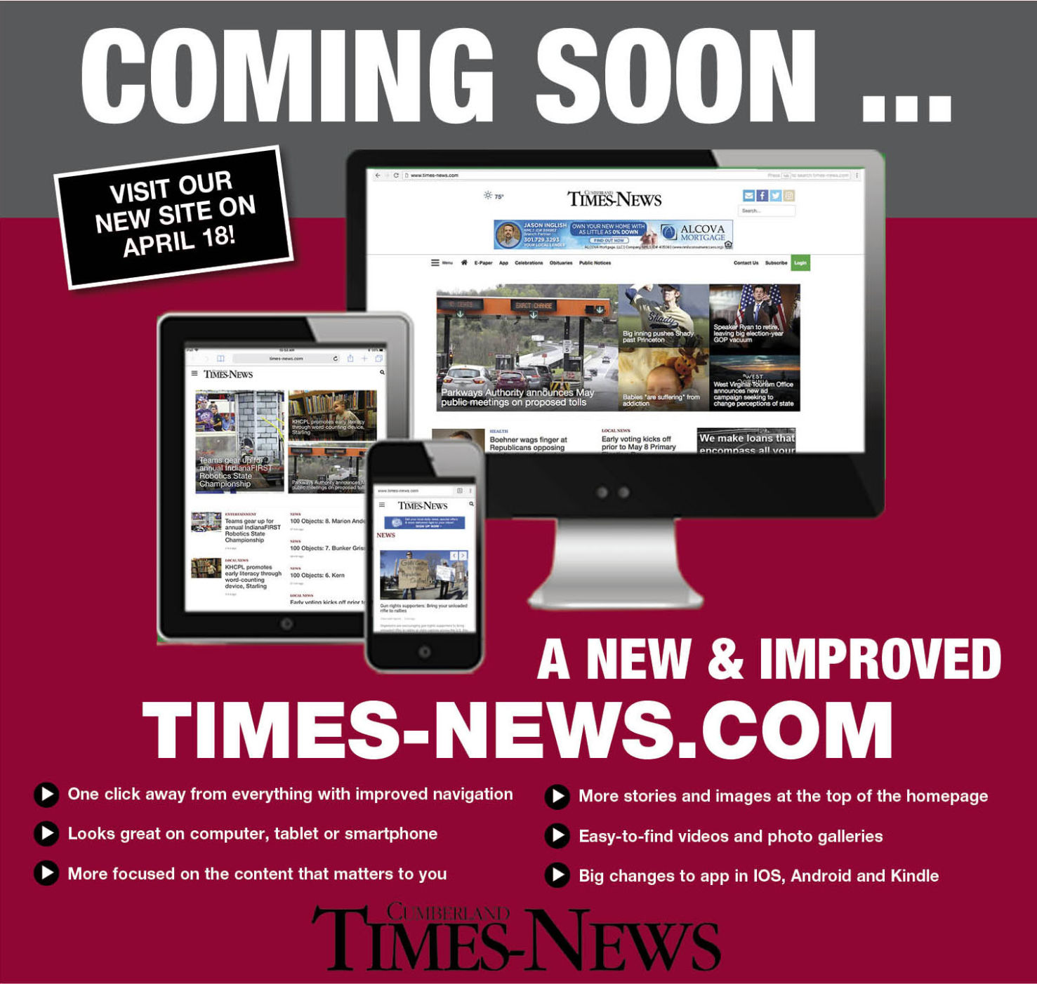 Cumberland Times-News to unveil new website | Local News | times-news.com