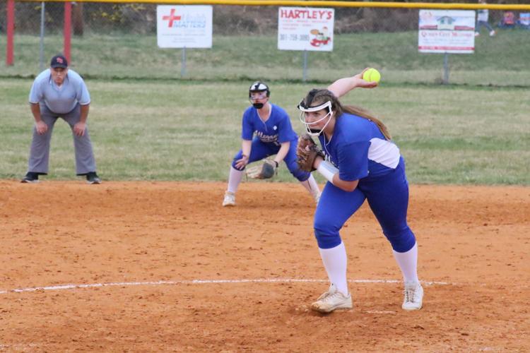 Allegany’s Alexa Uphold pitches agianst Fort Hill