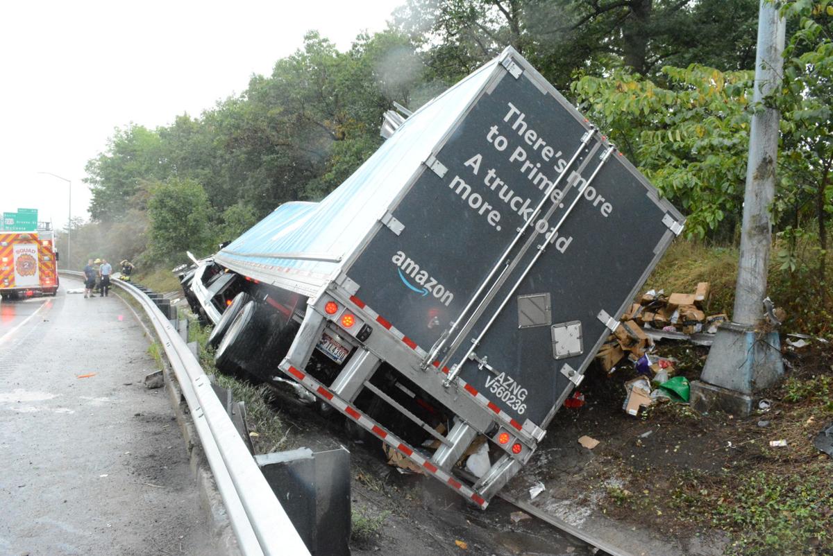 Tractortrailer overturns on Haystack Mountain News