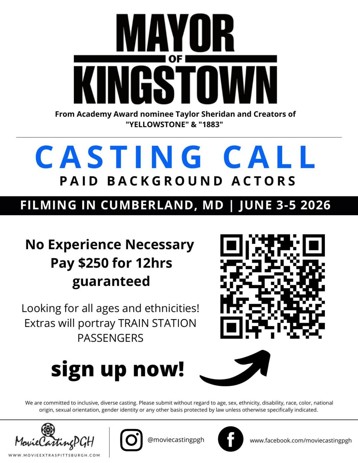 Casting call: Local 'extras' needed for TV production of 'Mayor of ...