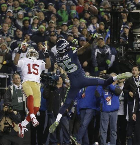 Malcolm Smith & Richard Sherman Game Winning Interception 2013 NFC  Championship Game