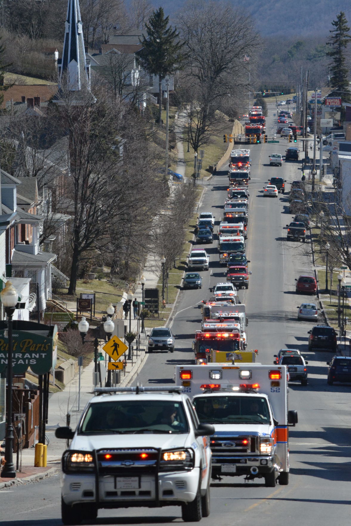 PHOTOS, WATCH VIDEO Funeral procession for fallen LaVale firefighter