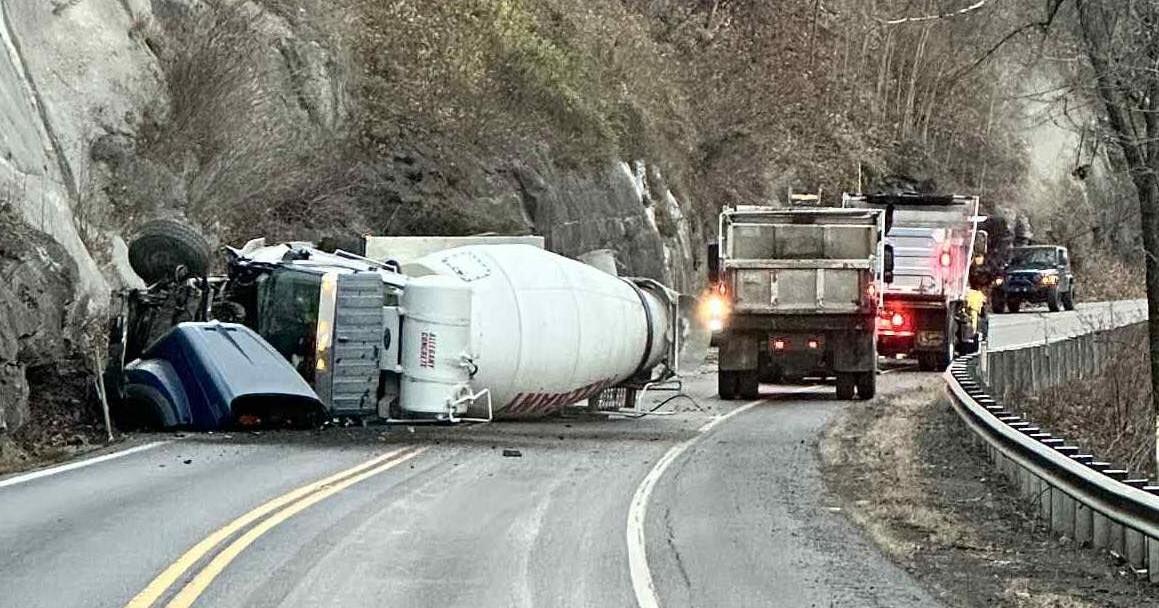 Cement truck driver injured in Route 135 rollover | Local News | times ...