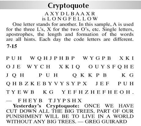 Cryptoquote Puzzles timesargus com