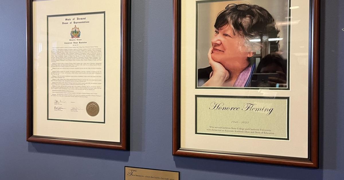 VTSU Castleton unveils Honoree Fleming memorial | Local News ...