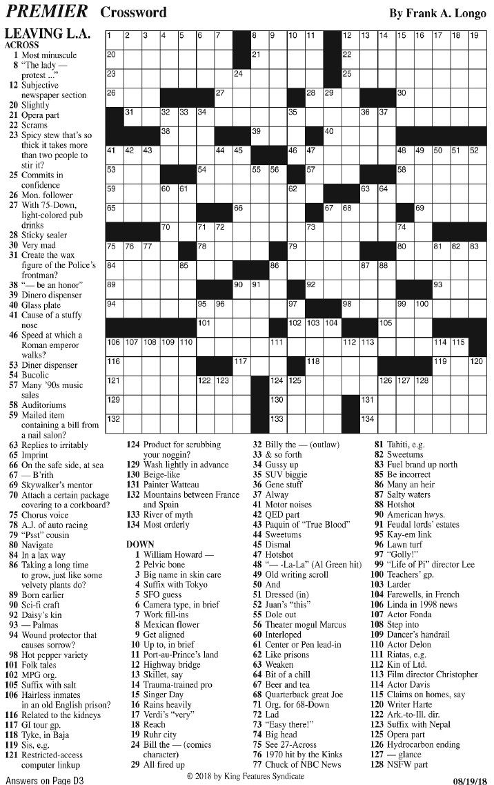 Premier crossword deals