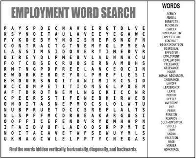 WORD SEARCH | Puzzles | timesargus.com