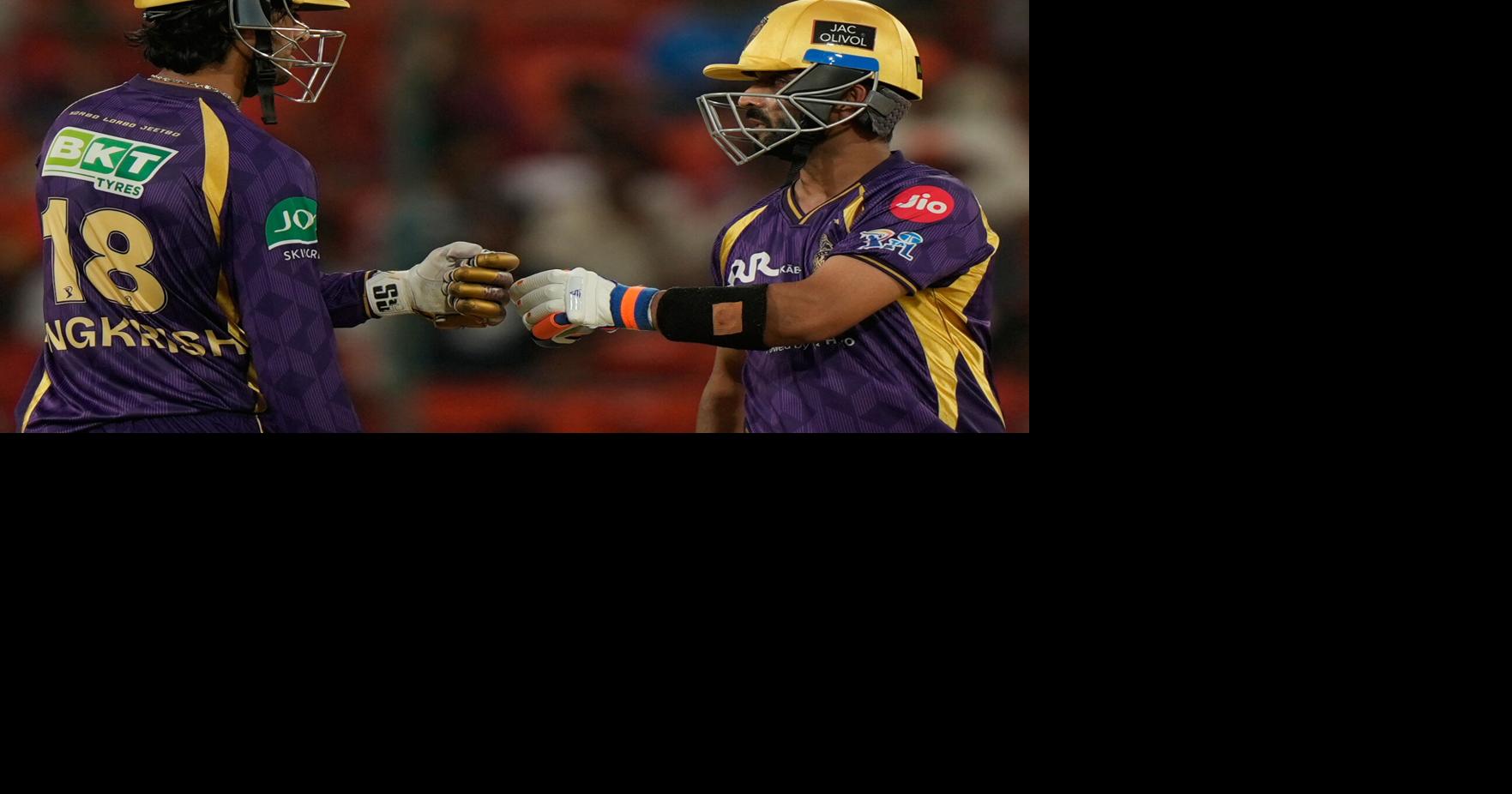 Hyderabad falters as Kolkata wins by seven wickets in IPL, Gujarat hosts Punjab