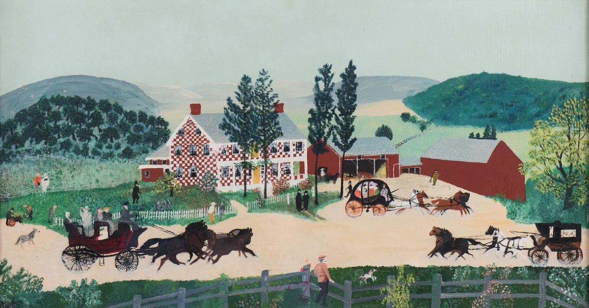 Shelburne Museum Painting At Home With Grandma Moses Vermont