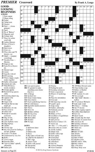 PREMIER CROSSWORD Puzzles timesargus com