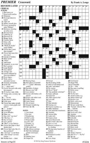 PREMIER CROSSWORD | Puzzles | timesargus.com