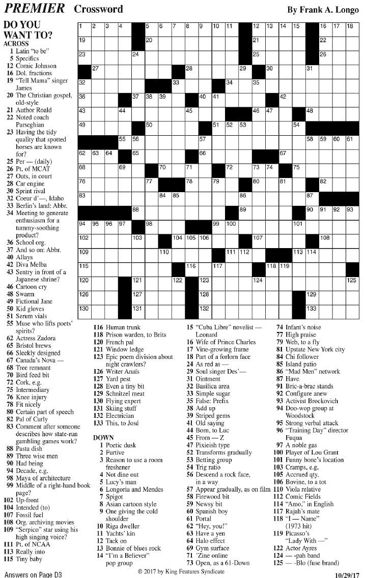 Hard Printable Crossword Puzzles