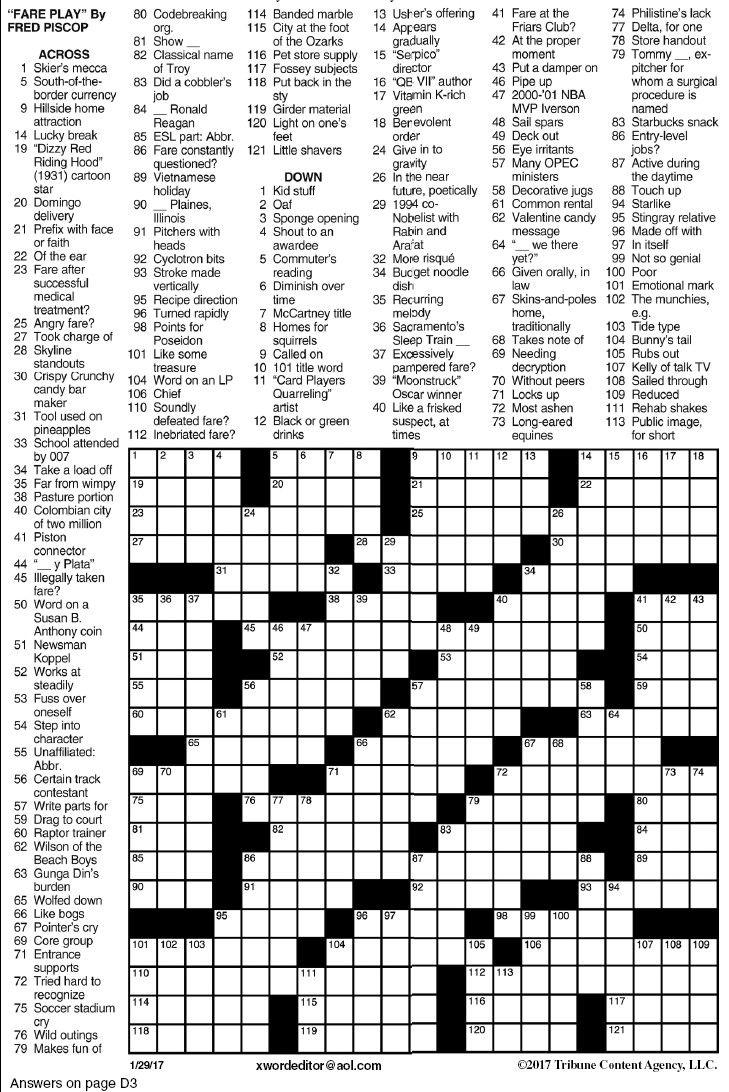 Los Angeles Times Sunday Crossword Puzzle | Puzzles ...