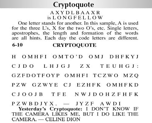 answer to todays crypto quote