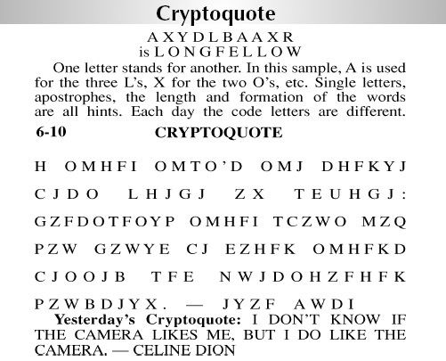Today s Cryptoquote Printable Printable Word Searches Today s Cryptoquote Printable Printable Word Searches