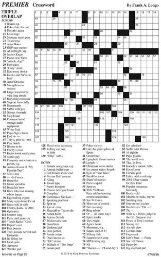 PREMIER CROSSWORD | Puzzles | timesargus.com