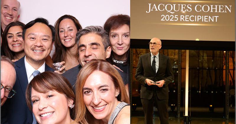 (L-R): IVI RMA Global doctors, and Jacques Cohen receiving the 2025 Legacy Award.