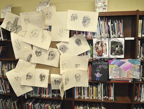 No Bones About It... CCMS students turn library into gallery ...