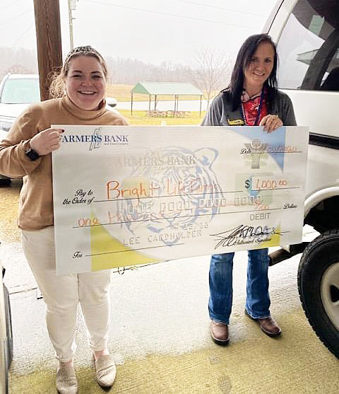 Farmers Bank donates to Bright Life Farms