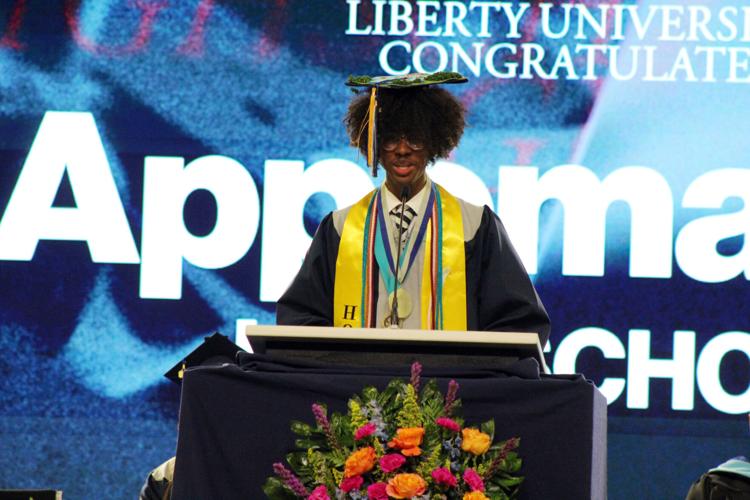 Appomattox County High School graduated 157 students Monday at LU