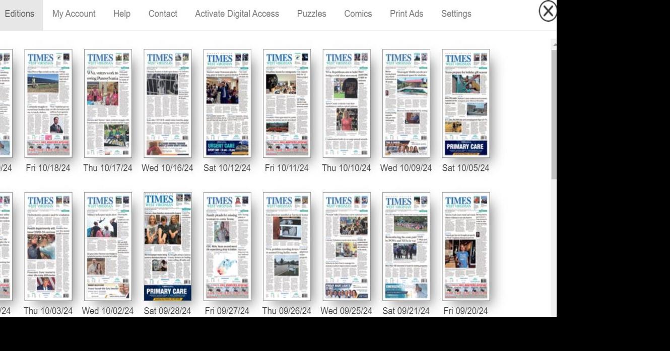 Times West Virginian e-edition outage corrected | Local News | timeswv.com